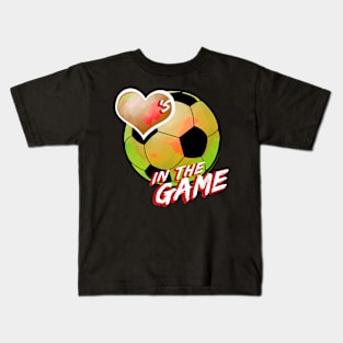 Soccer - Hearts In The Game - Orange Kids T-Shirt